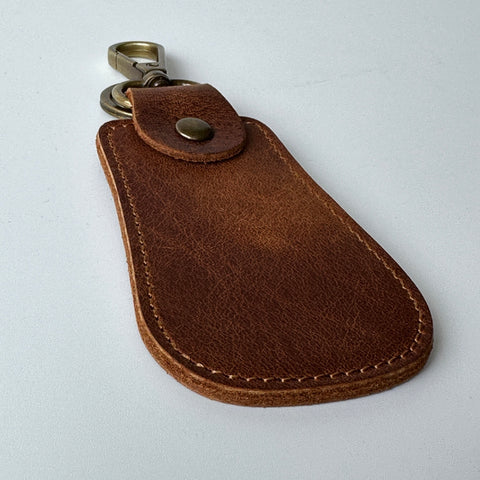 Pear leather keychain