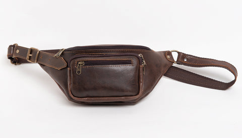 Unisex leather waist bag 'Aetos'