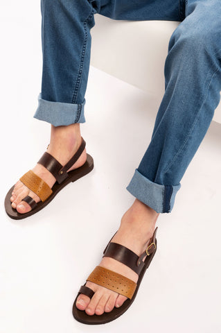 Leather sandals "Daedalus"