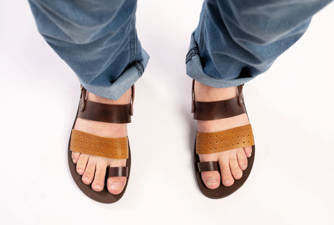 Leather sandals "Daedalus"