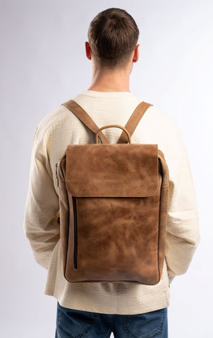 Unisex leather backpack "Pantheon"