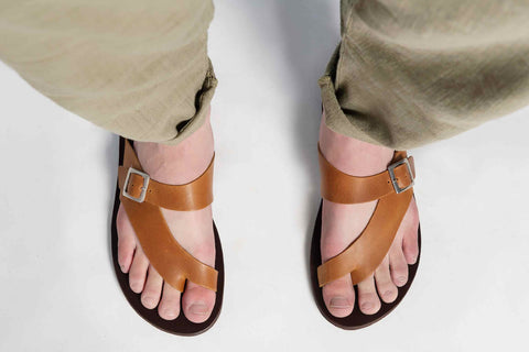 Leather sandals "Poseidon"