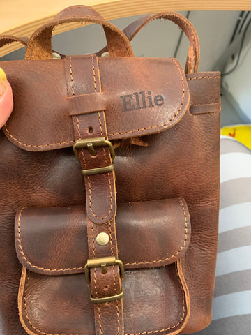 Women's mini leather backpack 'Filia'