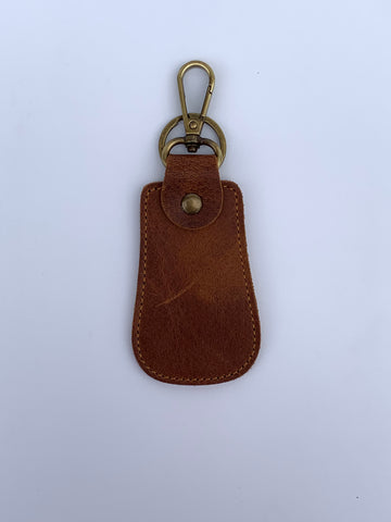 Pear leather keychain