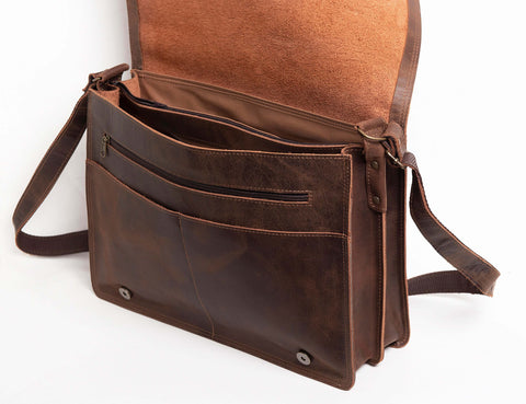 Messenger leather bag "Ergon"