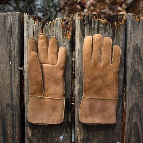 Unisex sheepskin gloves