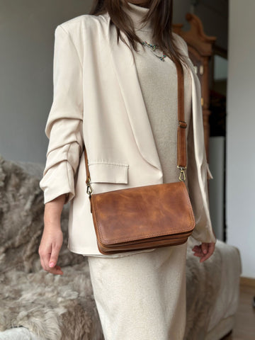 Women's leather crossbody bag 'Sofia'