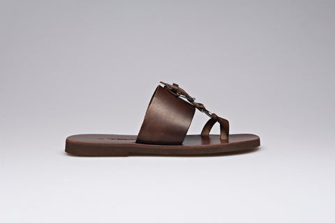 Leather toe-ring sandals "Hades"