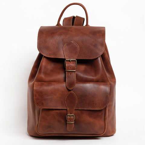 Small leather backpack "Aether"