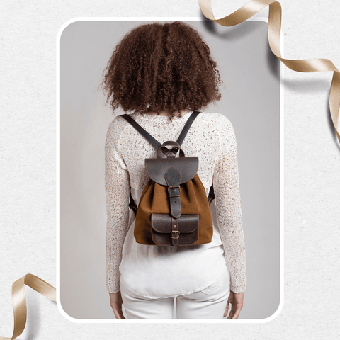 Mini leather backpack for women "Filia"