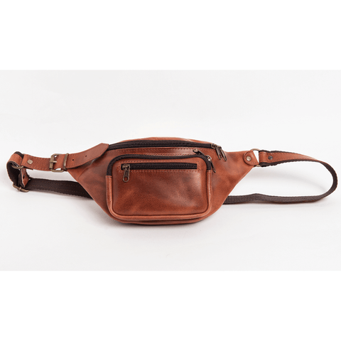 Leather fanny pack "Aetos"