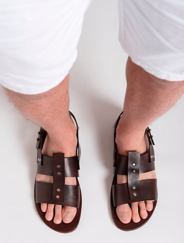 Men's Greek ankle-strap flip flops "Atlas"