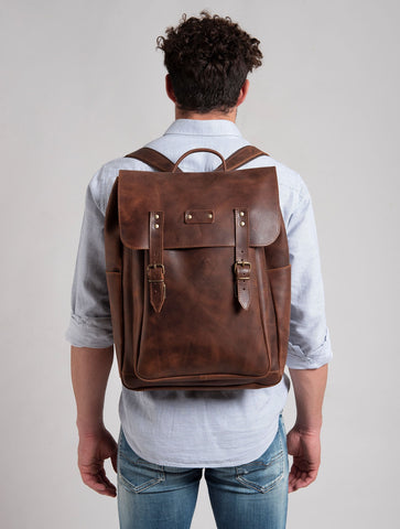 Leather backpack XXLarge "Titan"