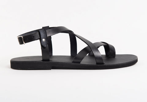 Ankle-strap leather sandals "Zeus"