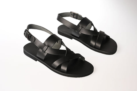 Men's leather ankle-strap sandals "Achilleus"