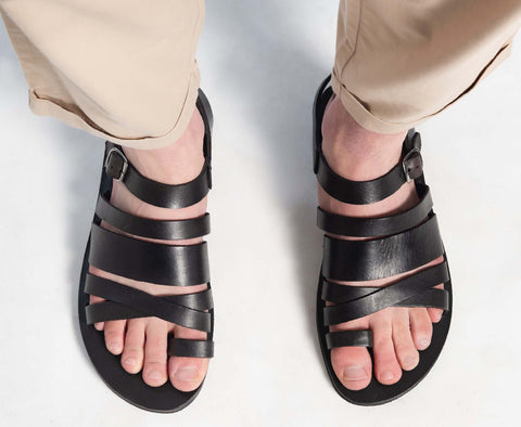 Greek ankle-strap sandals for men “Kronos”