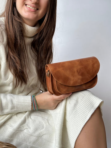 Leather purse "Galini"