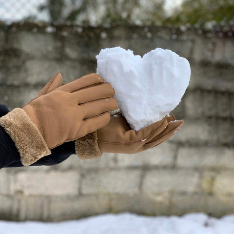 Unisex sheepskin gloves