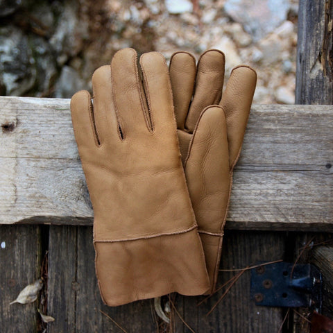 Men's shearling gloves