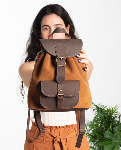 Mini leather backpack for women "Filia"