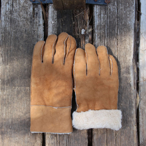 Κάμελ δερμάτινα γάντια
