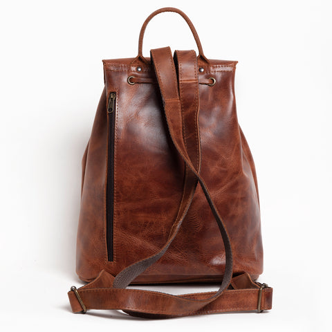 Small leather backpack "Aether"
