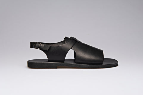 Leather ankle-strap sandals "Icarus"