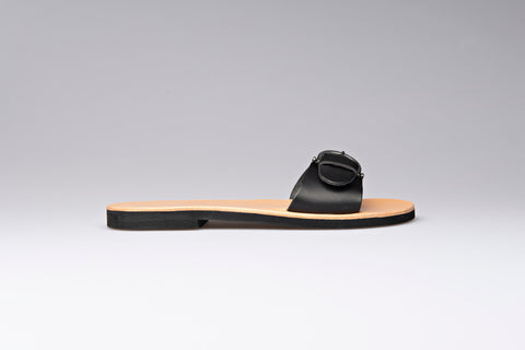 LEATHER SANDALS WOMEN with buckle strap handmade sandals greek sandals gold summer slides "Calliope"
