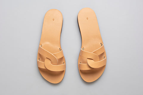 LEATHER SANDALS WOMEN greek leather sandals tan leather "Harmonia"