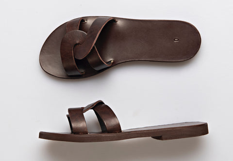 Leather sandals "Harmonia"