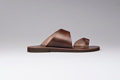 MINIMALIST SANDALS SUSTAINABLE shoes toe ring real leather sandals ancient greek design "Hebe"