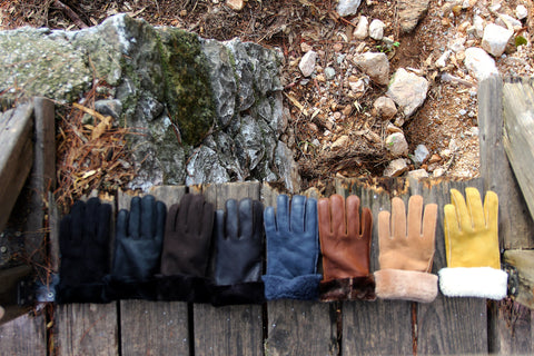 Dark Brown gloves men winter fur gloves sheepskin wool gloves snow gloves gloves for men