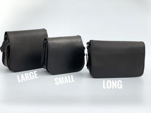 CROSSBODY BAG WOMEN in 3 sizes, crossbody leather handbag woman minimal design in 5 colors/3 sizes