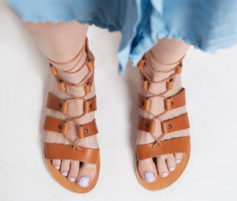 Tie up sandals "Hera"